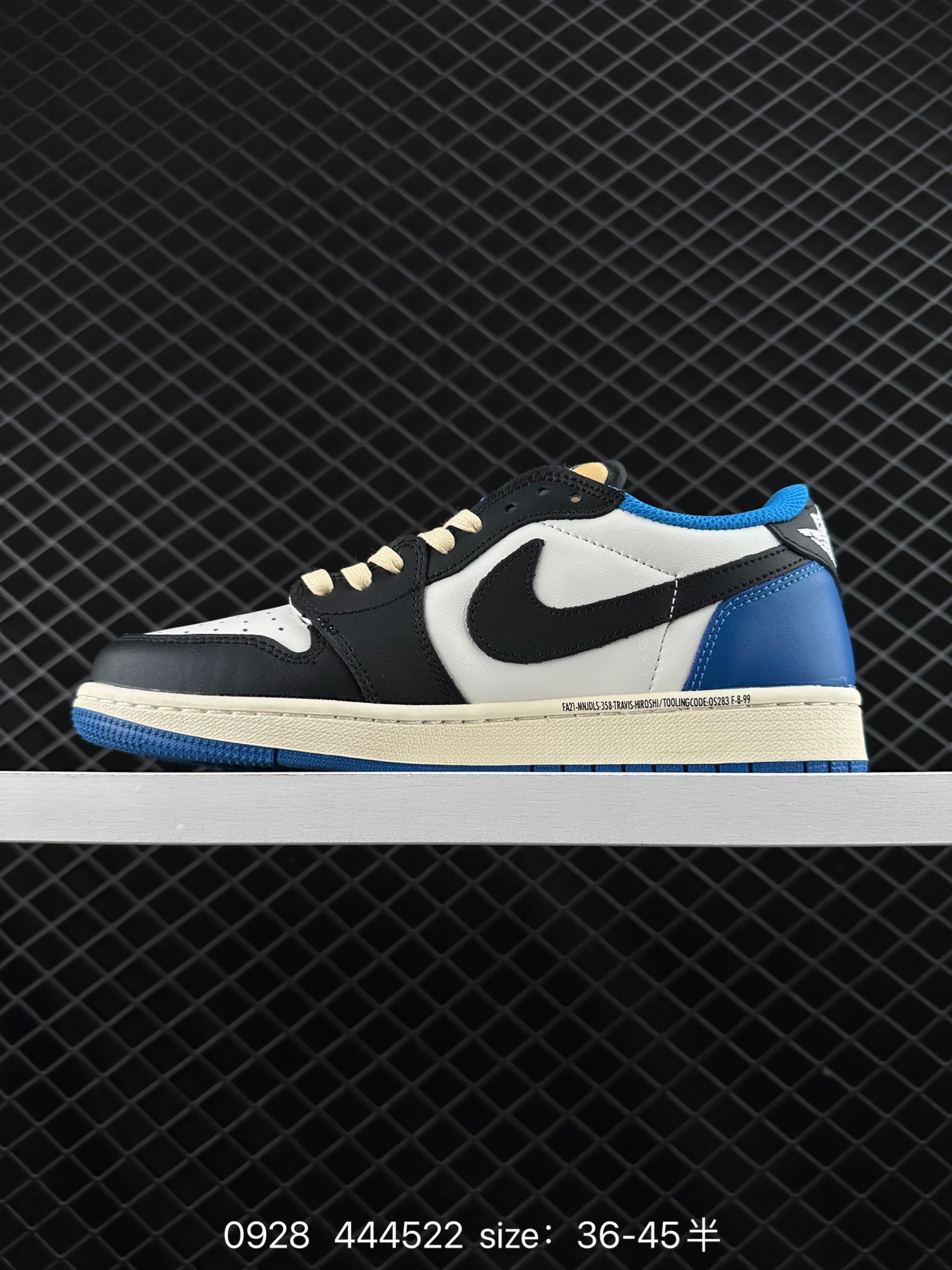 fragment design x Travis Scott x Nike Air Jordan 1 Low OG SP”Black/Green Toe“